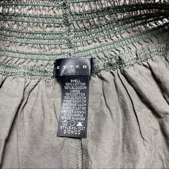 Olive green circle mini skirt with eyelet trim size S - Picture 4 of 9